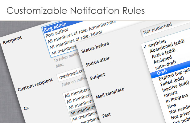 Custom notification rules