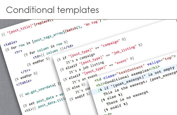 Conditional templates